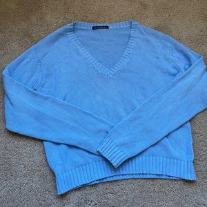 Brandy Melville  blue v-neck sweater